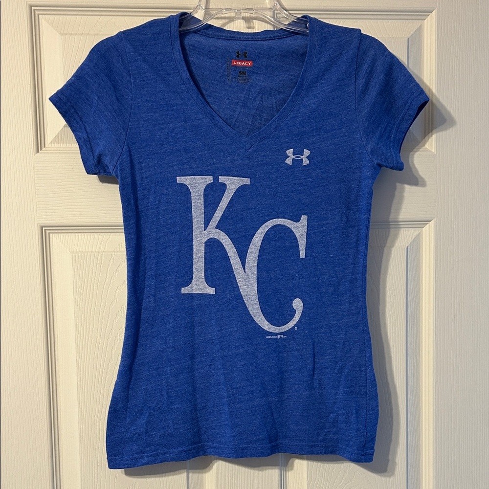 Under Armour Royal Blue KC Royals V-Neck Tee Small